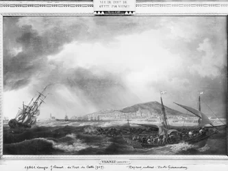 Vue du port de Cette en Languedoc, 1757